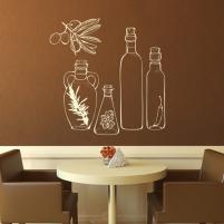 Sticker decorativ Sticle cu Plante aromatice - Sticker pentru restaurant sau cafenea